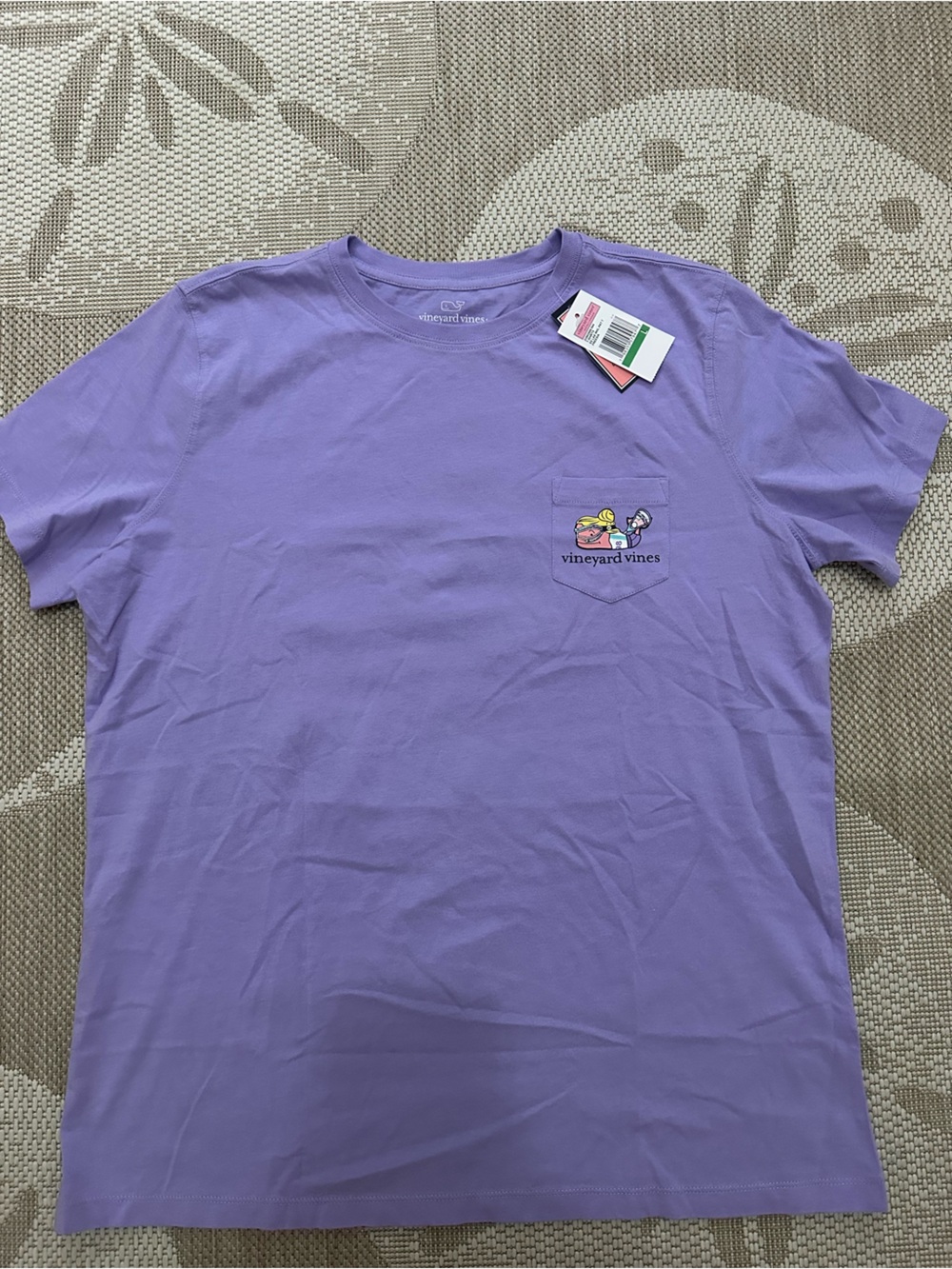 Vineyard Vines Lavender Short Sleeve Pocket Tee